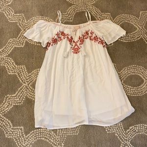 Band of gypsies white dress with pockets size XS